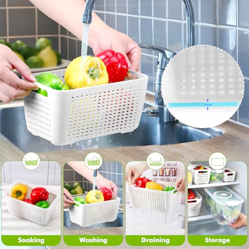 Produce containers for fridge (3pack white)