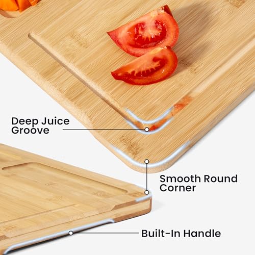 Extra Large Bamboo Cutting Board (17"L x 11"W)