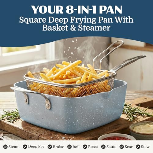 Ceraluxe 20Pc Pots and Pans Set Non Stick Ceramic Cookware Set (Gray Speckle)