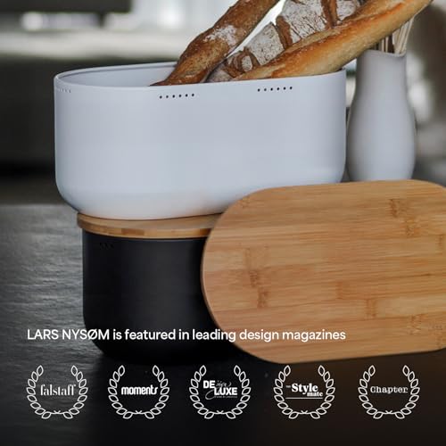 Stainless Steel Bread Box with Cutting Board (Taupe Brown)