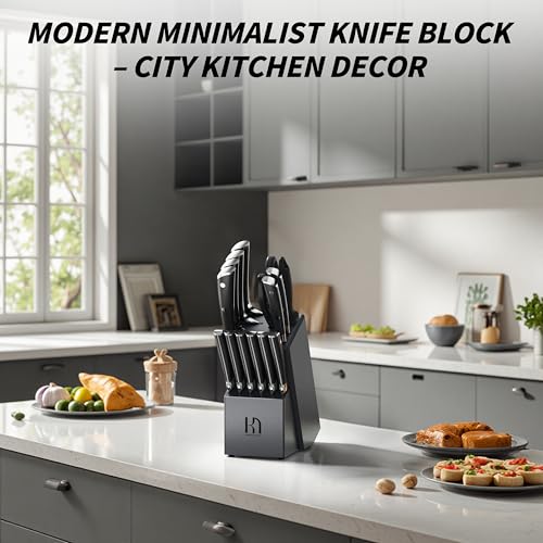 15 Pcs Japanese Knives Set for Kitchen (Gray)