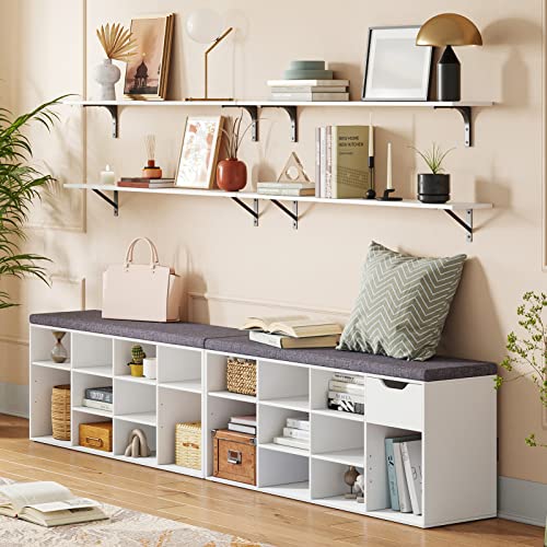 Long Wall Shelves (White / 55.1 Inch)