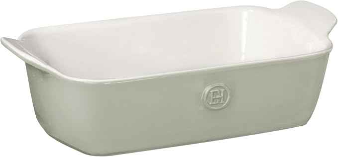Emile Henry Made In France Modern Classic BREAD BAKER/LOAF PAN - 9" X 5" / 1.8 qt, PEARL GRAY