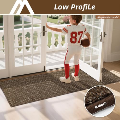 Hallway Runner Rugs Non (Brown / 2' x 8')