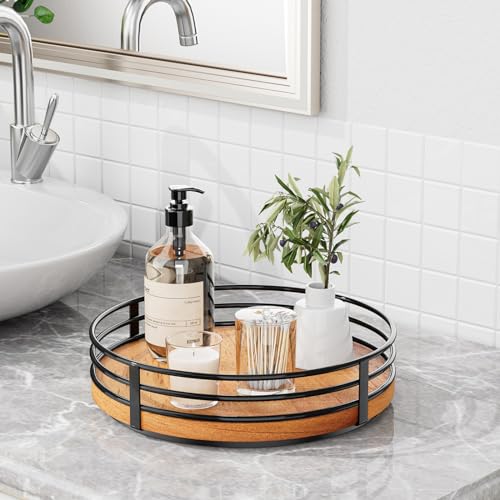 Wood Lazy Susan Turntable Organizer (11 inch 1 Tier)