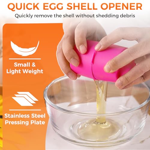 Egg Cracker Tool (Yellow/Pink/Orange - 3 Pack)