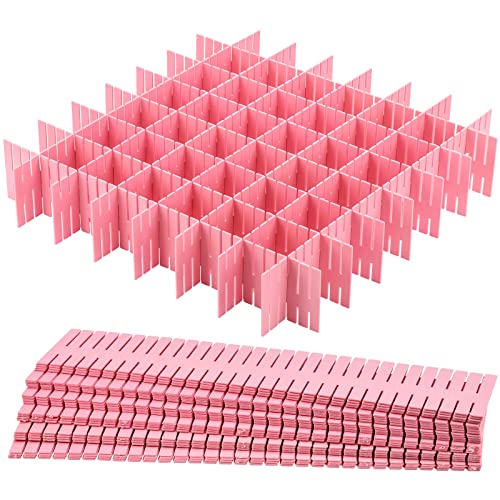 40Pcs Grid Drawer Dividers (Pink)