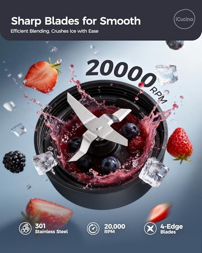 Smoothie Blender (Personal Blender with 2 Cups)