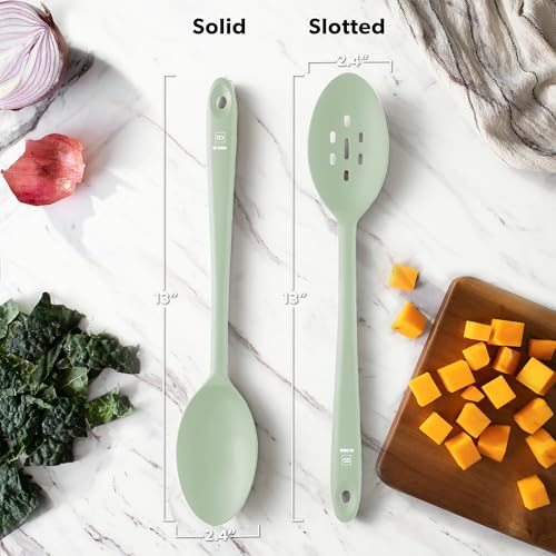 DI ORO Silicone Cooking Spoons (Sage)
