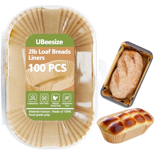 UBeeize 2lb Loaf Pan Liners (2LB Loaf Pan Liners)