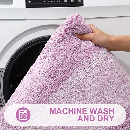 Luxury Toilet Rugs U (24" X 24" Contour Rug / Pinkish-purple)