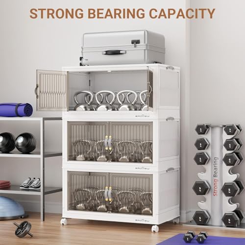 480Qt Stackable Storage Bins with Lids (4 Count)