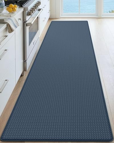 Kitchen Floor Mats Cushioned Anti Fatigue (Dark Blue / 71"l X 23"w X 0.4"th)