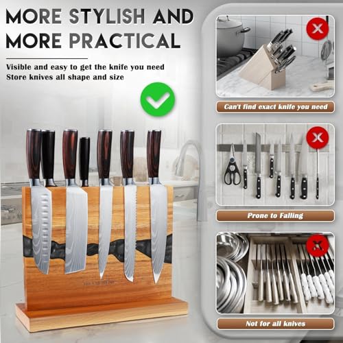Double Sided Countertop Magnetic Knife Block 14 x 10"
