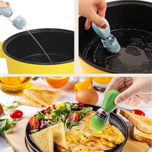 Oil Dispenser with Brush (Cream White-2pcs)