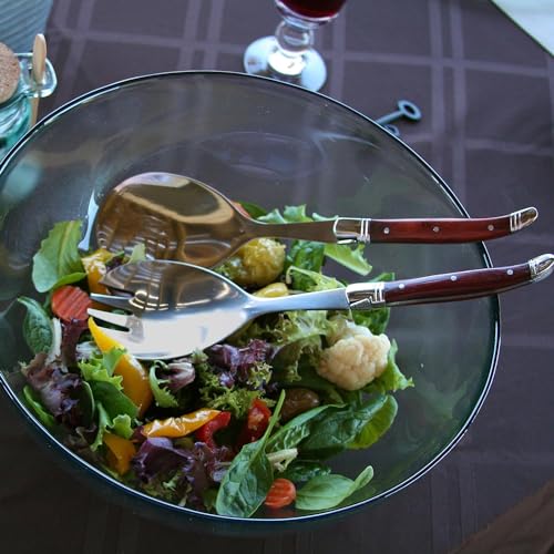 Laguiole Connoisseur Rosewood Salad Servers (Wood Grain)