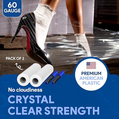 2 Pack of 15'' Stretch Wrap Rotating Handle (2 Count)