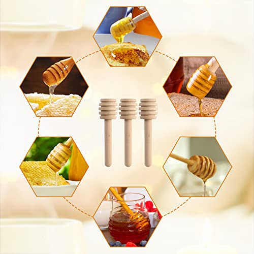 100 PCS Wooden Honey Dipper Sticks