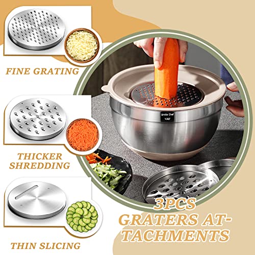 Mixing Bowls with Airtight Lids Set (Khaki)