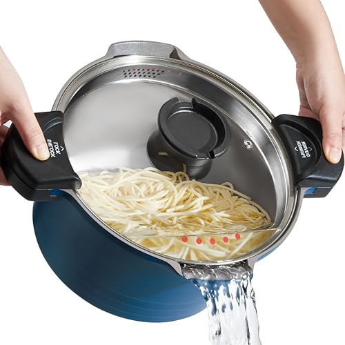 8.5qt Pasta Pot with Strainer Lid (Blue)