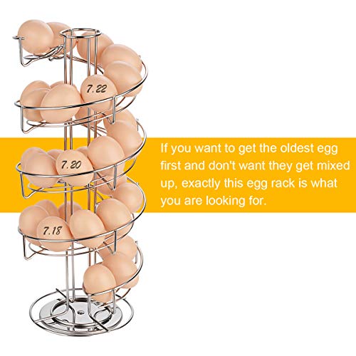 Spiral Design Stainless Steel Egg Skelter Dispenser Rack