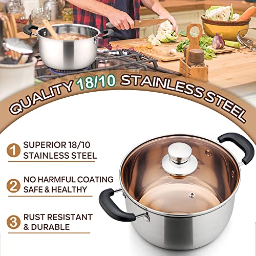 6QT Stock Pot with Lid