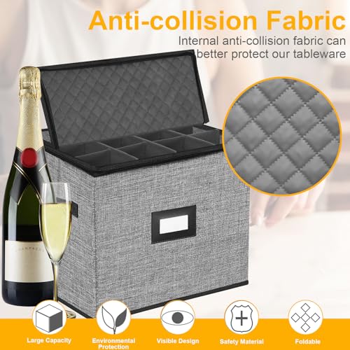 Quilted Champagne Flute Storage Box