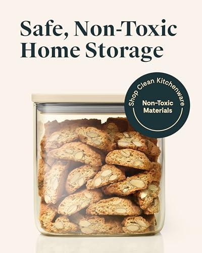 2.5 qt Glass Airtight Food Storage Container with Lid (Mist / 2.5qt Container)