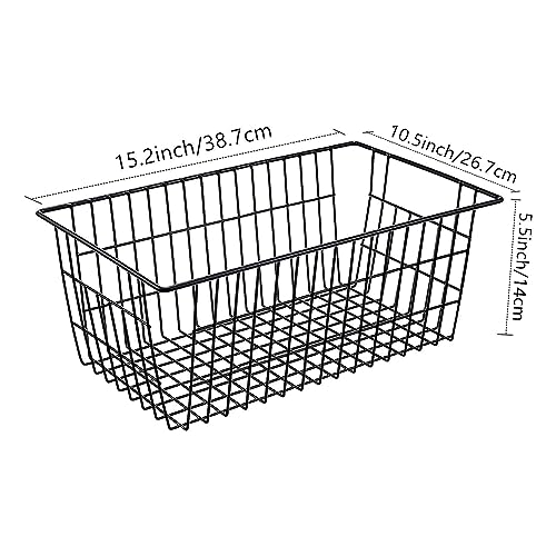 Wire Storage Baskets (6 Pack / Black)