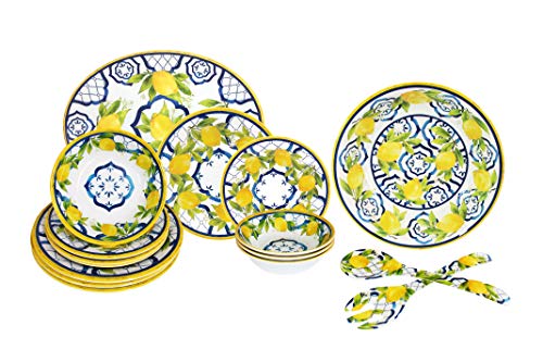 16 Piece Luxury Melamine Dinnerware Set (Palermo)