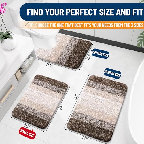Bathroom Runner Rug 45x27 (45" X 27" / Light Brown)