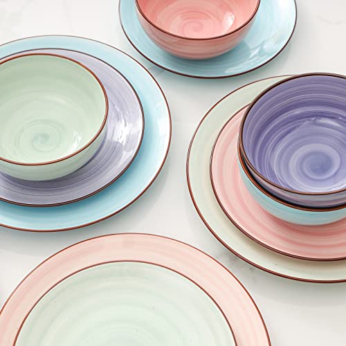 Ceramic Dinnerware Sets (Gradient Color / 12 Pieces)