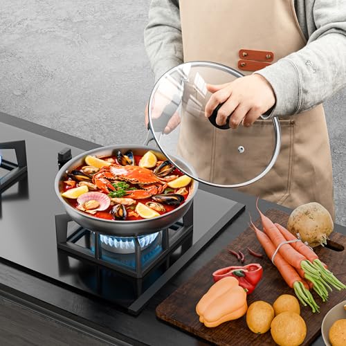 12 Inch Pan Lid For Pots Pans and Skillets (Narrow Rim / 12 Inch)