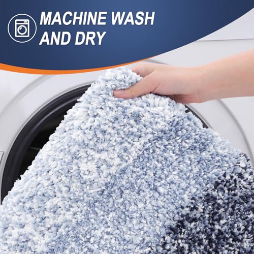 Large Bathroom Rugs 44x32 (44" X 32" / Navy Blue)