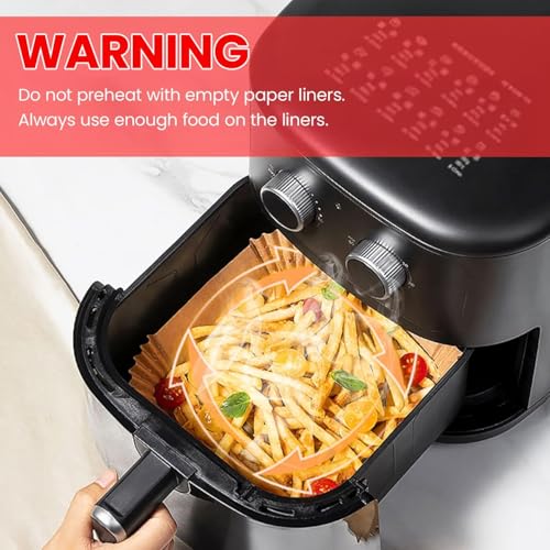 505 PCS Square Air Fryer Liners Disposable 8inch for 5 (8" Square)