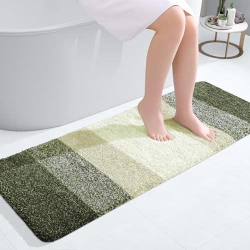 Bathroom Runner Rug 47x17 (47" X 17" / Dark Green)