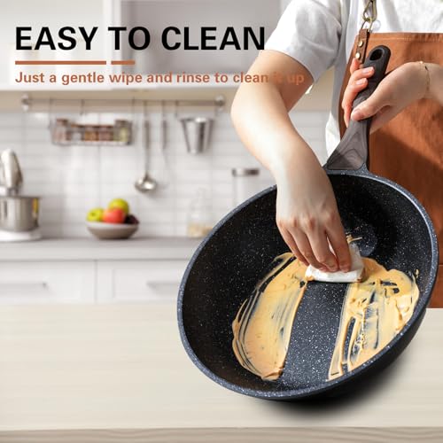 Nonstick Wok with Lid (Black)
