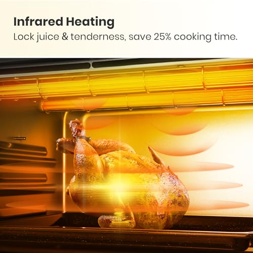 Retro 26.3 QT Infrared Heating Air Fryer Toaster Oven (Almond Yellow Color)