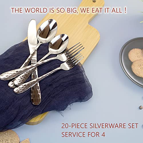 20 Piece Silverware Set (Silver)
