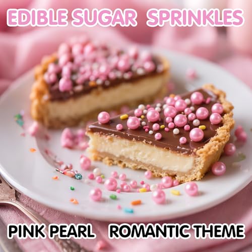 Pink Pearl Sprinkles for Cake Decorating (4.6 Ounce)