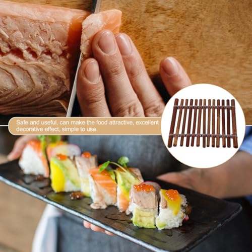 Bamboo Sashimi Plate Decor Japanese Sushi Ornament for Sashimi Serving Plate Natural Material Seafood Platter Prop for Home Restaurant Hotel Food Presentation