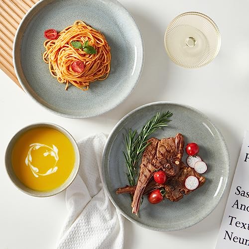 Stoneware Dinnerware Sets for 4 (Gradient Green / Set (12pcs))