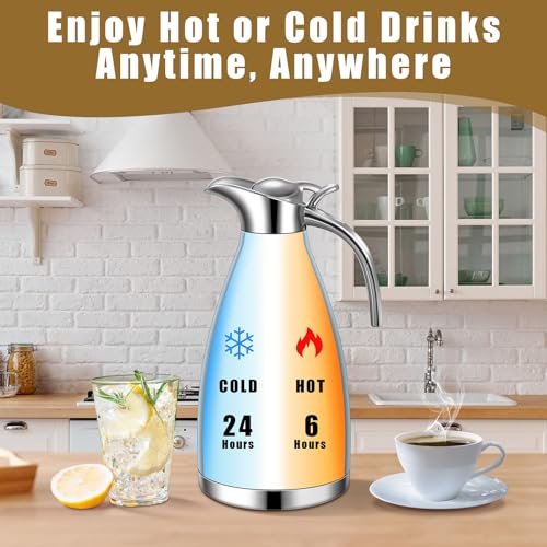 2 Pcs 68oz Thermal Coffee Carafe (Khaki Blue)
