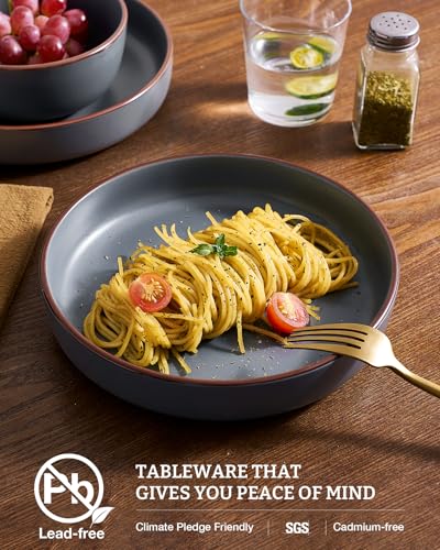 Mercury Pasta Bowls Set of 8 (Charcoal / 8 pcs)