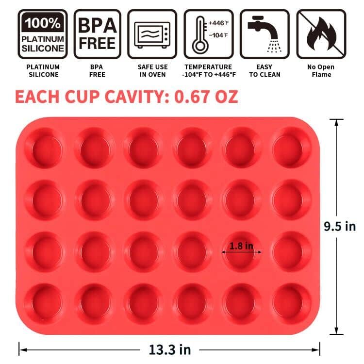 Silicone Mini Muffin Pan (24-Cup Mini)