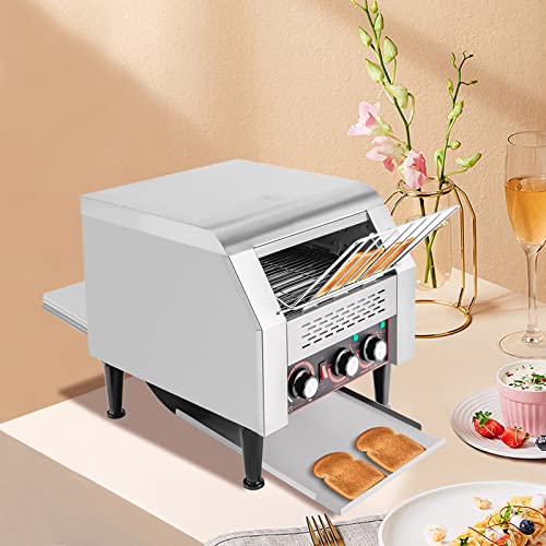 300 Slices H Commercial Conveyor Toaster 2200W Stainless Steel Heavy
