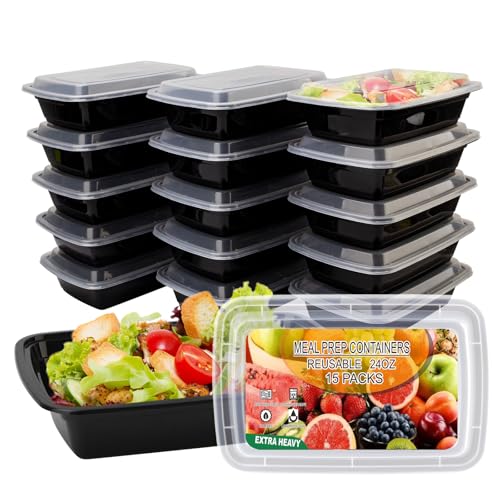 15 Pack Meal Prep Containers Reusable 24oz (15 Count)