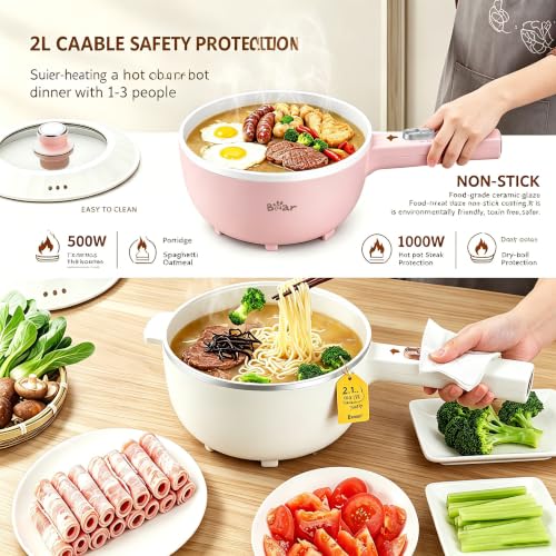 2L Electric Hot Pot Electric1000W (Pink)