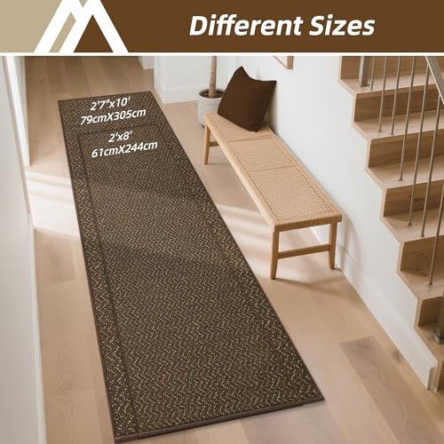 Hallway Runner Rugs Non (Brown / 2' x 8')
