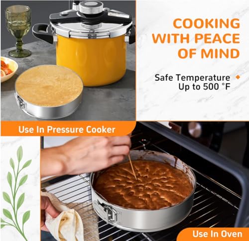 7 Inch 304 Stainless Steel Springform Pan with Removable Bottom
